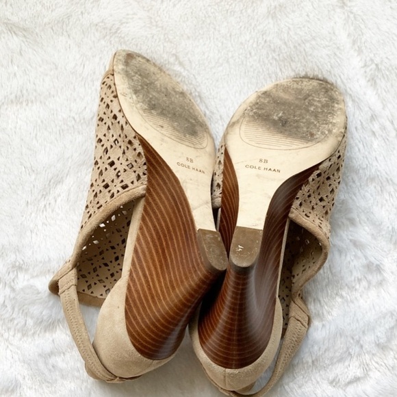 Tan Cole Haan Grand OS Edie Wedge Suede Bootie, size 8 - Picture 11 of 11